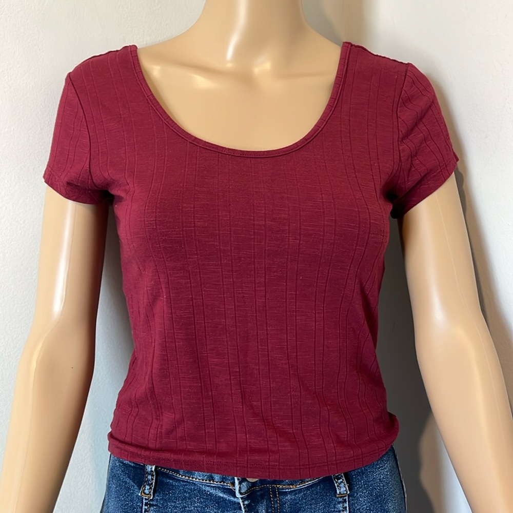 Burgundy Short Sleve Shirt